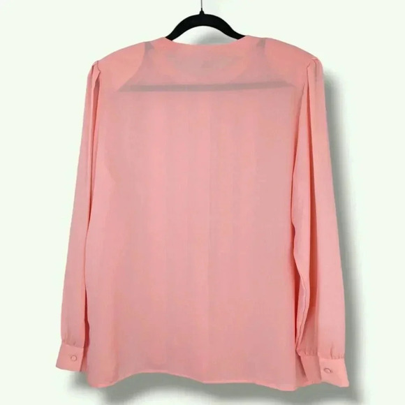 Vintage Diane Von Furstenberg Long Sleeve Pleated Blouse - Picture 4 of 6